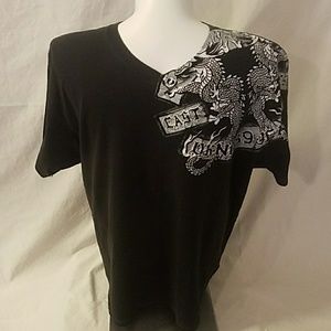 Mens DKNY designer v neck t